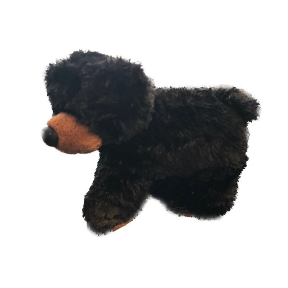 Aurora World Black Bear Bean Bag Brown Snout and Feet, 8" Age 3+ - Picture 4 of 6